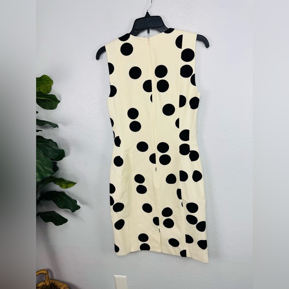 NWT Banana Republic SLOAN-FIT DOT-PRINT SHEATH Dress in Cream Cocoon color - Picture 8 of 10